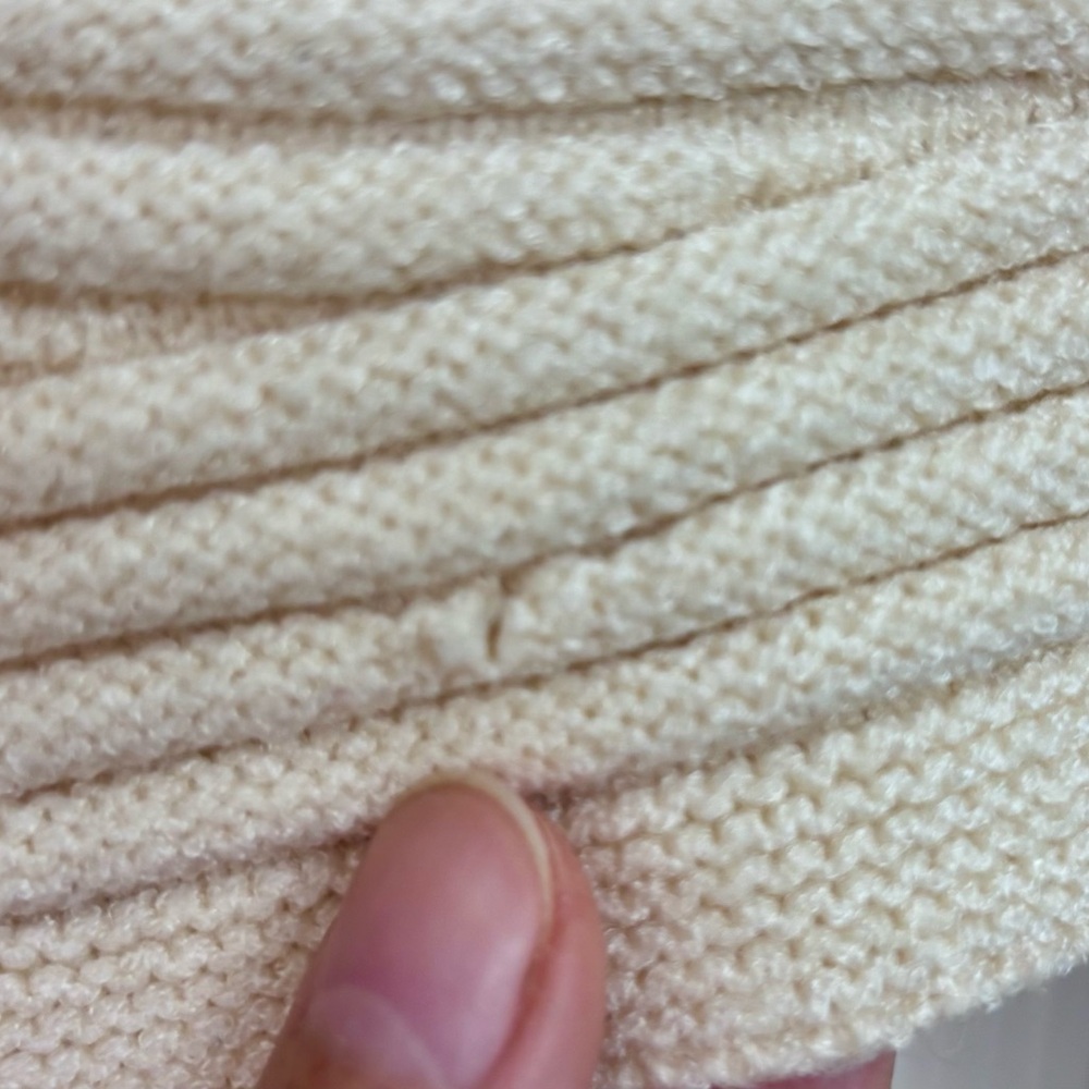 SAGE THE LABEL Ribbed Turtleneck Sweater with Wide Bell Cuffs in Ivory/Cream - Picture 14 of 16